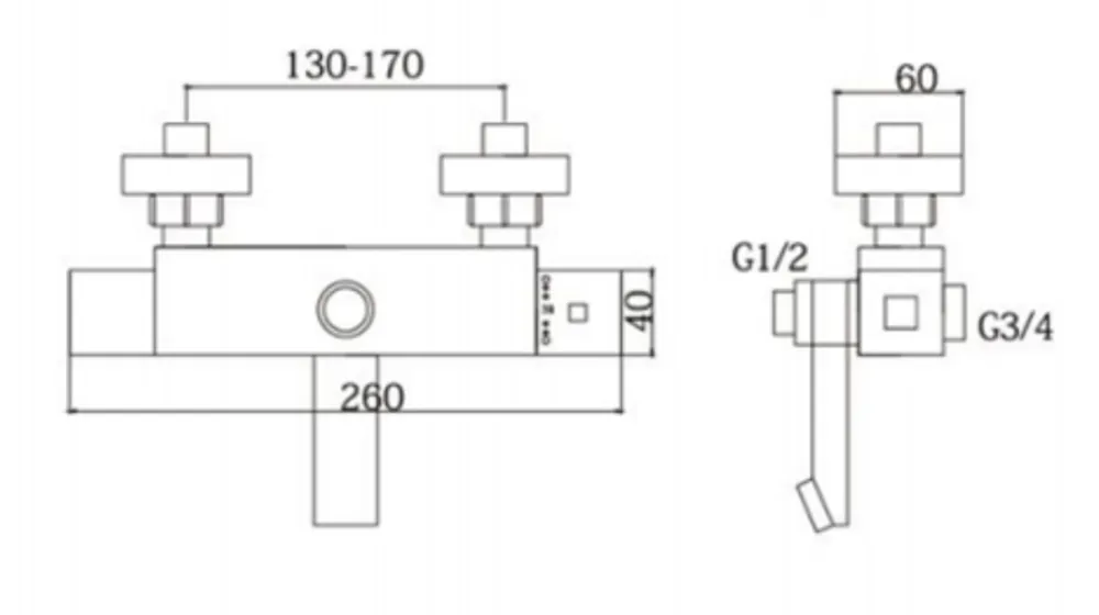 Thermostatic Bath Faucet YH-15 Data Sheet