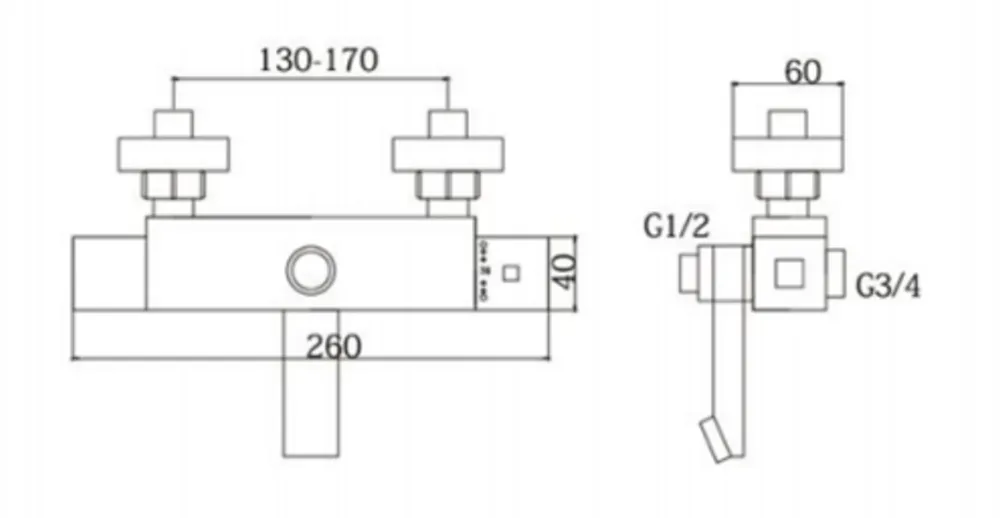 Thermostatic Bath Faucet YH-16 Data Sheet