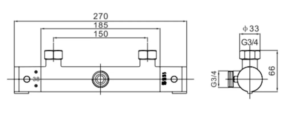 Thermostatic Shower Faucet AB-1027-C Data Sheet